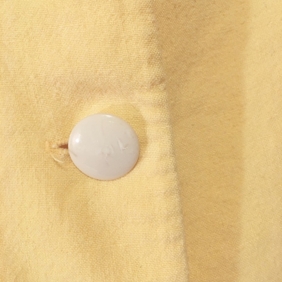 Vintage 80s Good Times Yellow Button Up Top w Bows - Picture 7 of 7